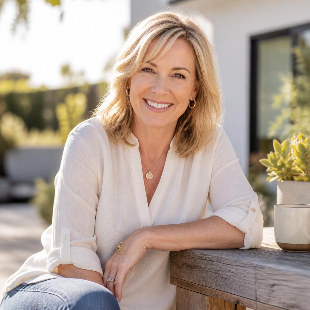 Confident, healthy mature woman smiling outdoors